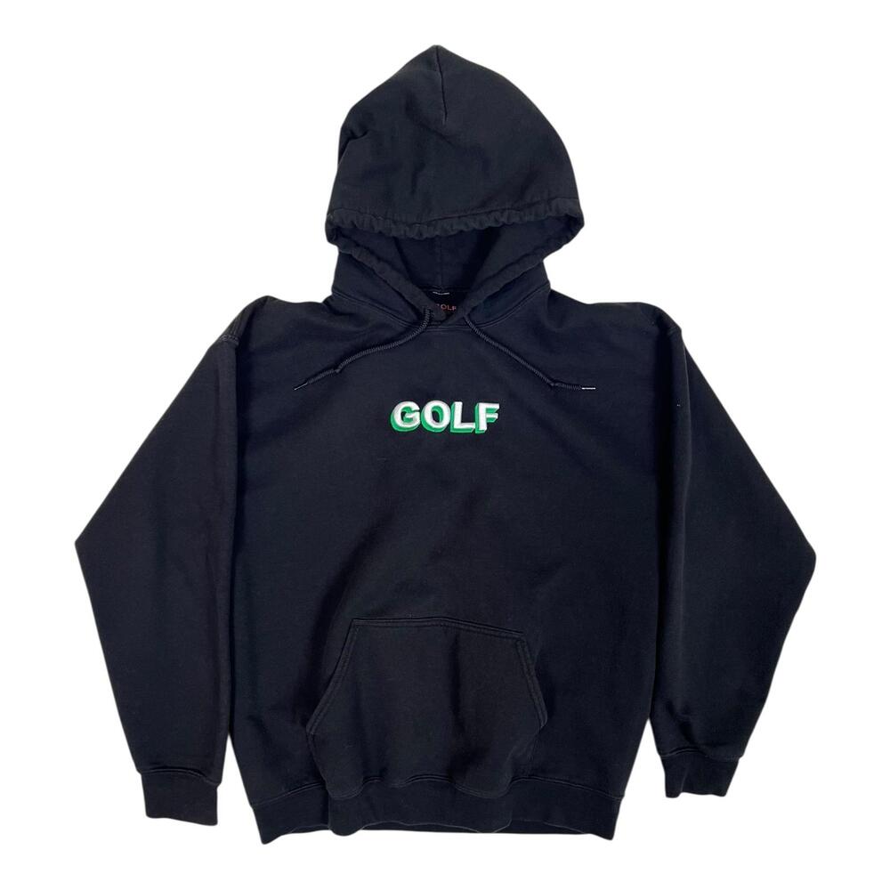 GOLF Wang Hoodie Mens Large Black Embroidered Logo Pullover Tyler the Creator
